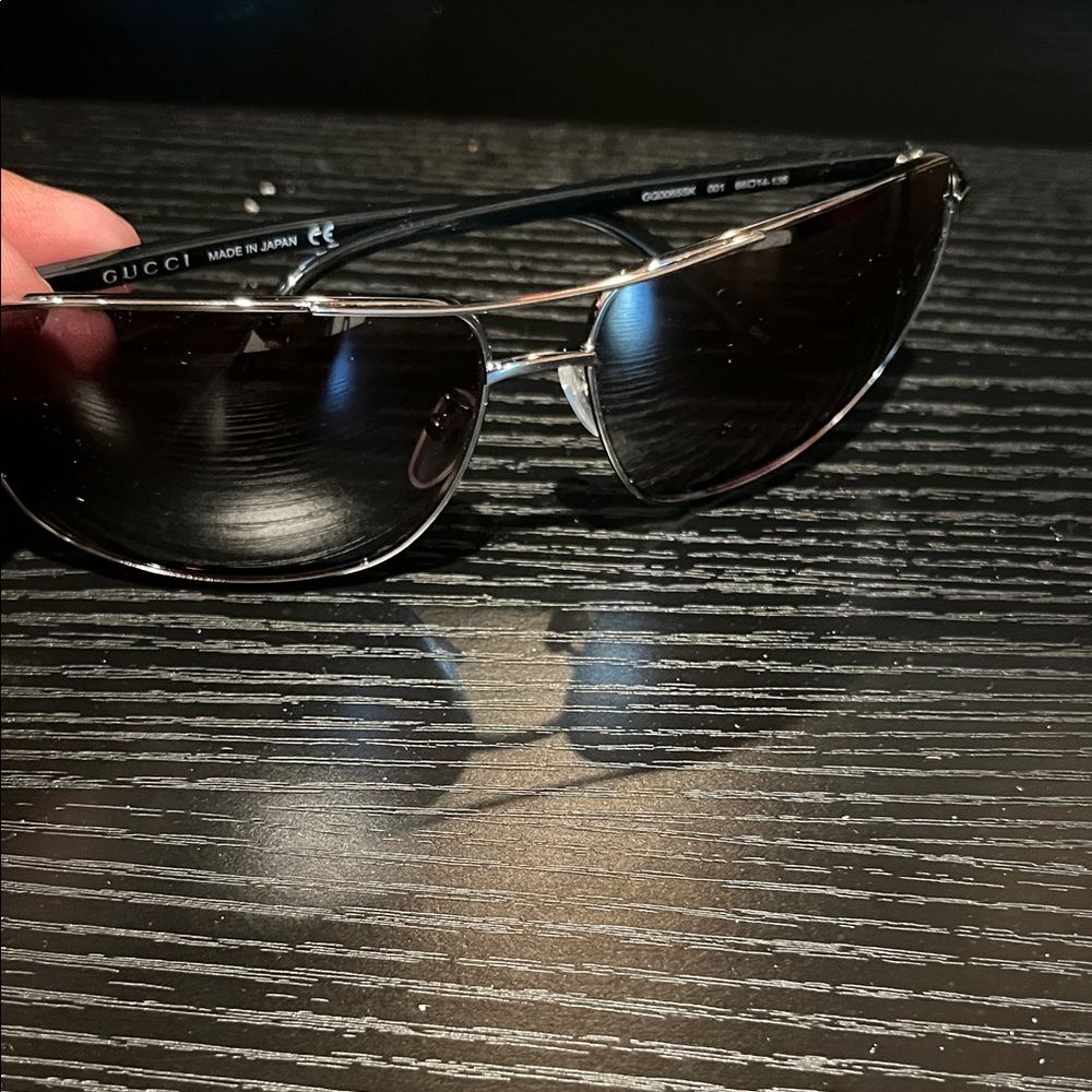 Gucci Dark Gray Aviator Sunglasses